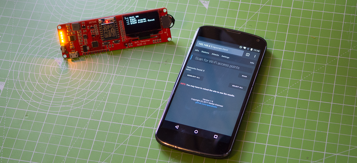 esp8266 deauther with smartphone